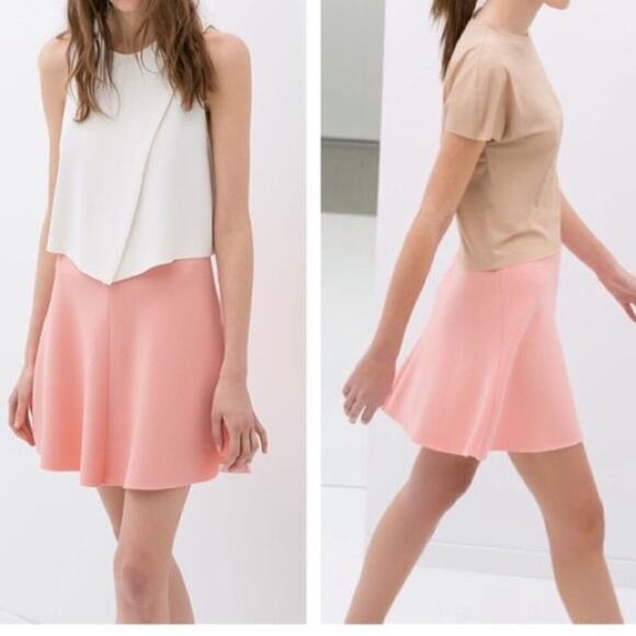 Zara Dresses & Skirts - Zara Pink Flared Mini Skirt